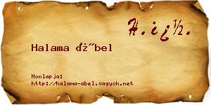 Halama Ábel névjegykártya